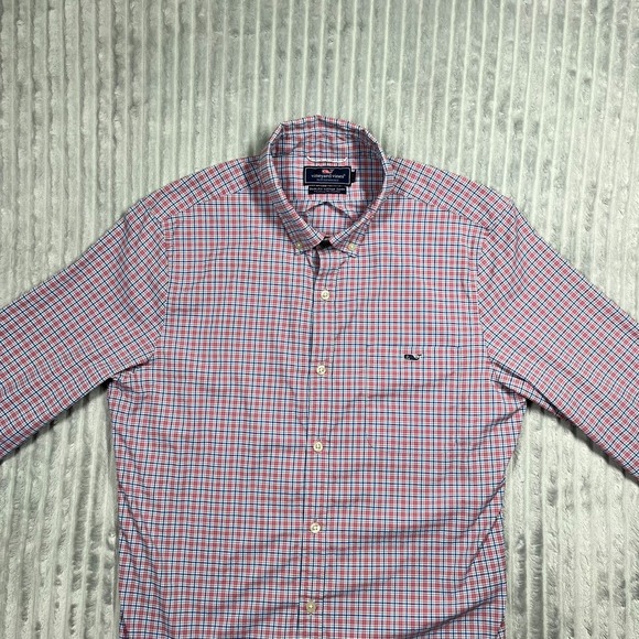 Vineyard Vines Performance Slim Fit Tucker Button Down Shirt Men's M Preppy Date - Picture 6 of 16
